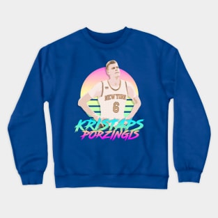 Kristaps Porzingis Retro Futuristic Aesthetic Crewneck Sweatshirt